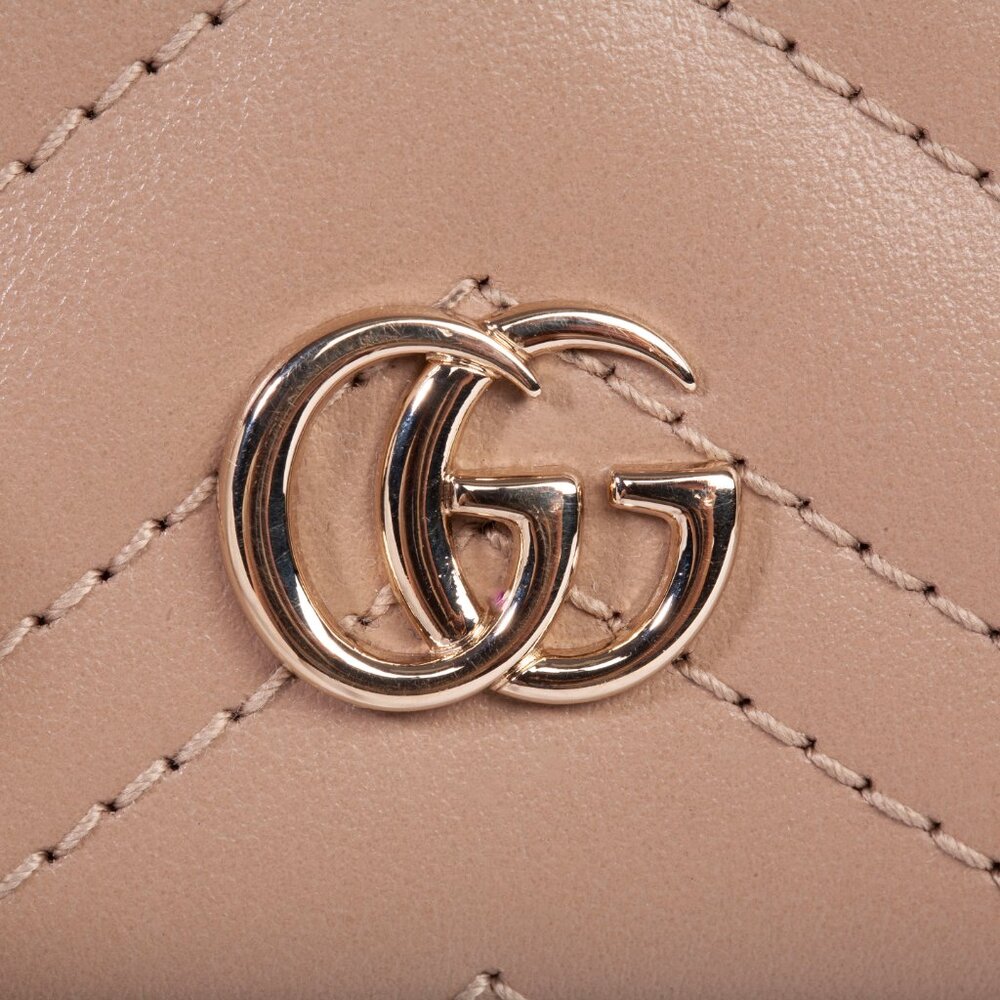 Authentic Gucci GG Marmont Taupe Card Holder - Picture 6 of 7